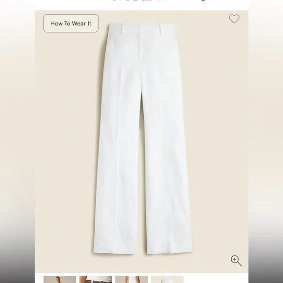 J. Crew Carolina Flare Wide Leg Pants in Sage Green - Picture 4 of 7